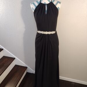 Elegant Black Halter Dress
